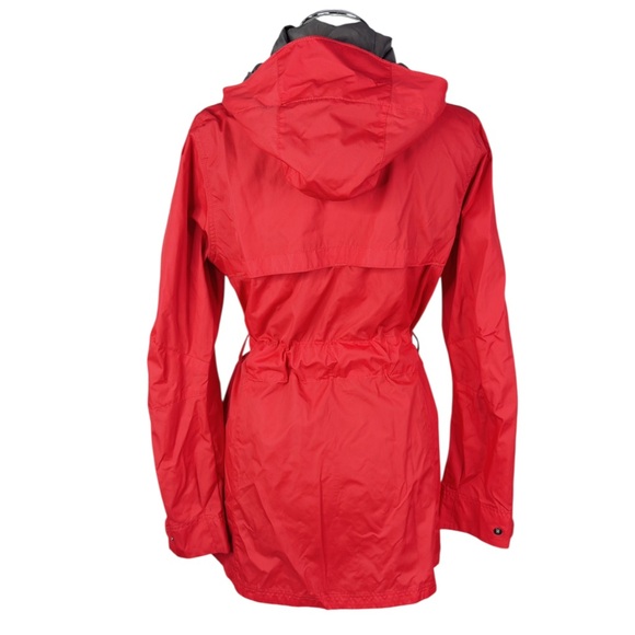 Columbia Pardon My Trench Rain Jacket sz S * Rain Shell Lightweight Belted Hood - Picture 3 of 9